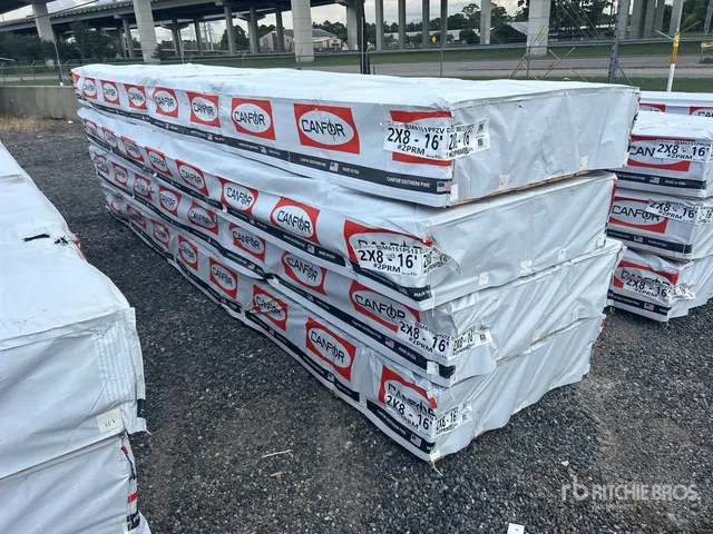 Quantity of (192) (4) Pallets of 2x8x16 SYP #2 Prime Grade Kiln Dried-Heat Treated S4S Lumber (Unused)