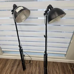 Pair of Adjustable Black Floor Lamps
 UNRESERVED