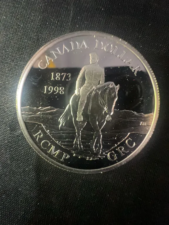 1998 RCMP Centennial .925 Sterling Silver Dollar, 25.2g