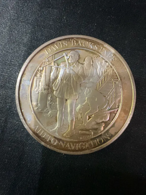 Davis Backstaff Sterling Silver Medal, London Hallmark