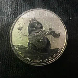 2014 Canada $20 .9999 Fine Silver Snowman Coin, 9g