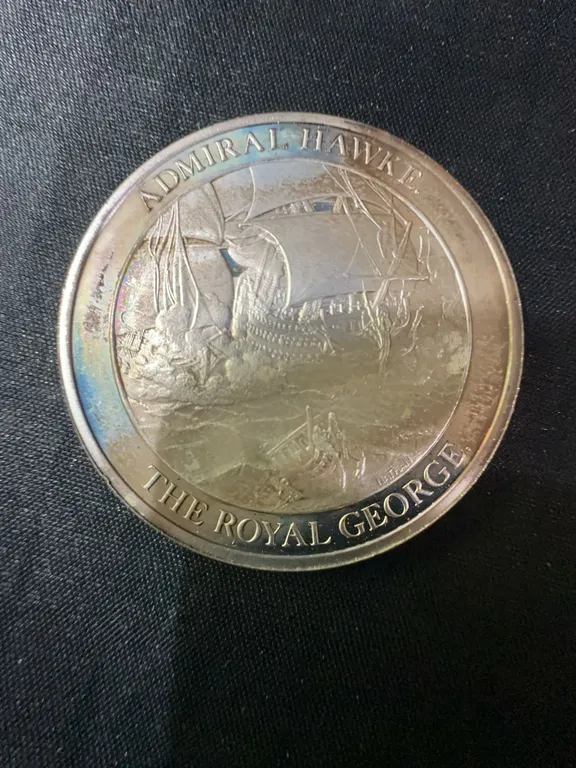 Admiral Hawke The Royal George .925 Sterling Silver Coin 36.9g