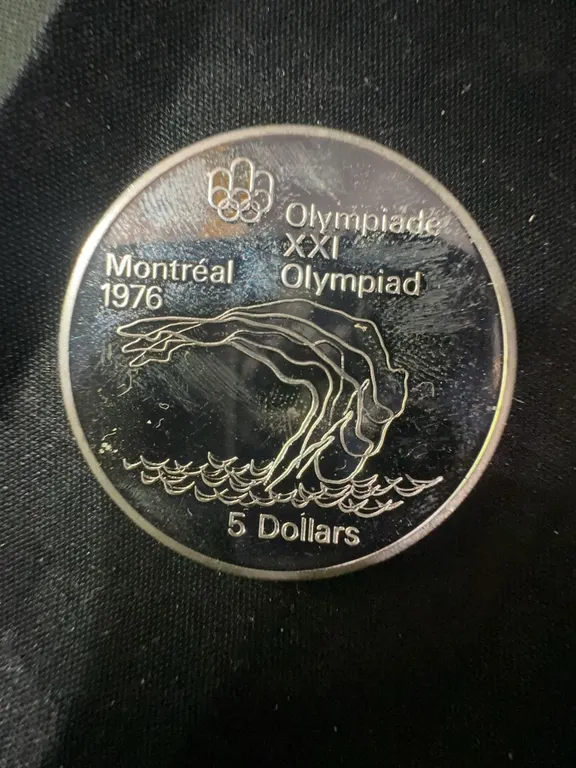 1976 Montreal Olympics .925 Sterling Silver $5 Coin, 24.3g