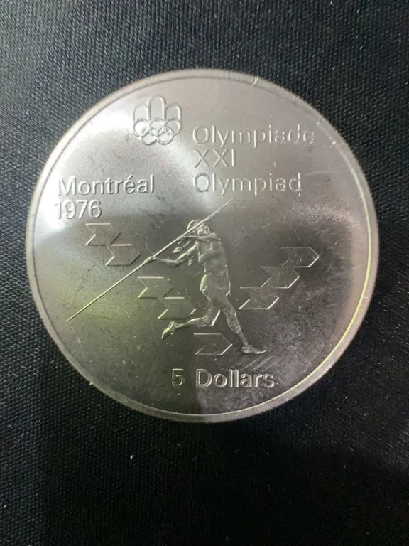 1976 Montreal Olympics .925 Sterling Silver $5 Coin 24.3g