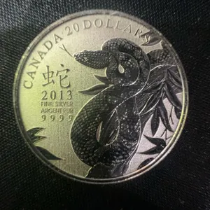 2013 Canada $20 Year of the Snake .9999 Fine Silver 9g Coin