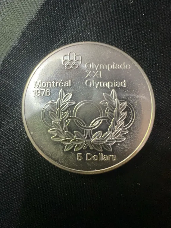 1976 Montreal Olympics .925 Sterling Silver $5 Coin, 24.3g