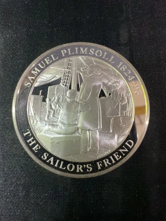 Samuel Plimsoll .925 Sterling Silver Coin, Mountbatten Medallic History Series