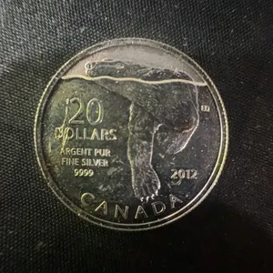2012 Canada $20 Polar Bear Fine Silver Coin, 9g .9999