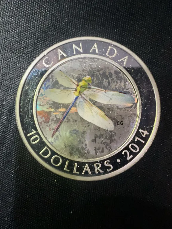 2014 Canada $10 Dragonfly Coin .9999 Fine Silver 16g