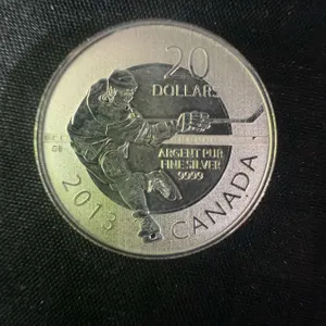 2013 Canada $20 Fine Silver Hockey Themed Coin, 9g, .9999