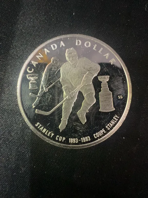 1993 .925 Sterling Silver Canada Dollar Stanley Cup Coin 25.2g