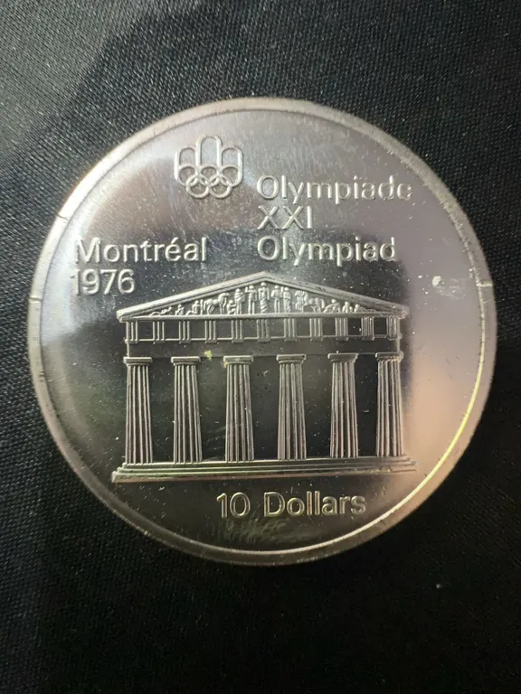 1976 Montreal Olympics $10 Coin, .925 Sterling Silver, 48.6g