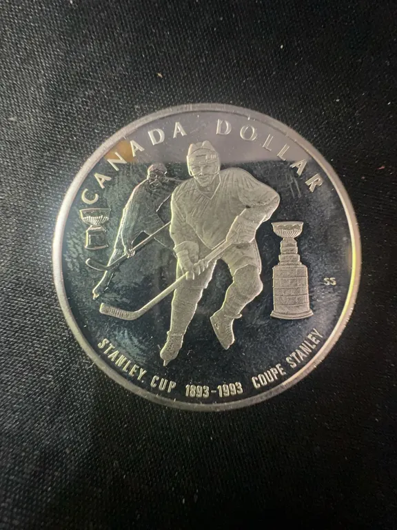 1993 Canada Dollar .925 Sterling Silver 25.2g Stanley Cup Commemorative Coin