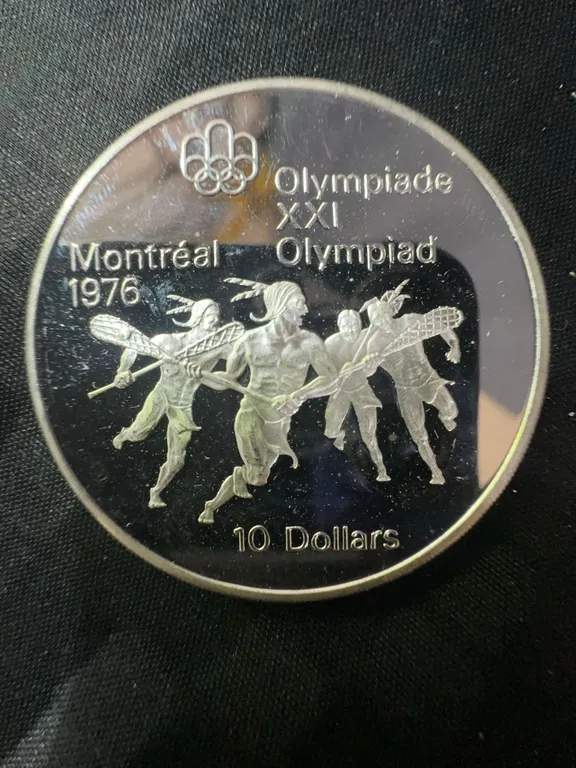 1976 Montreal Olympics $10 .925 Sterling Silver Coin, 48.6g