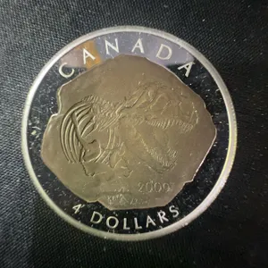 2002 Canadian $4 Coin .9999 Fine Silver 16g T-Rex Design