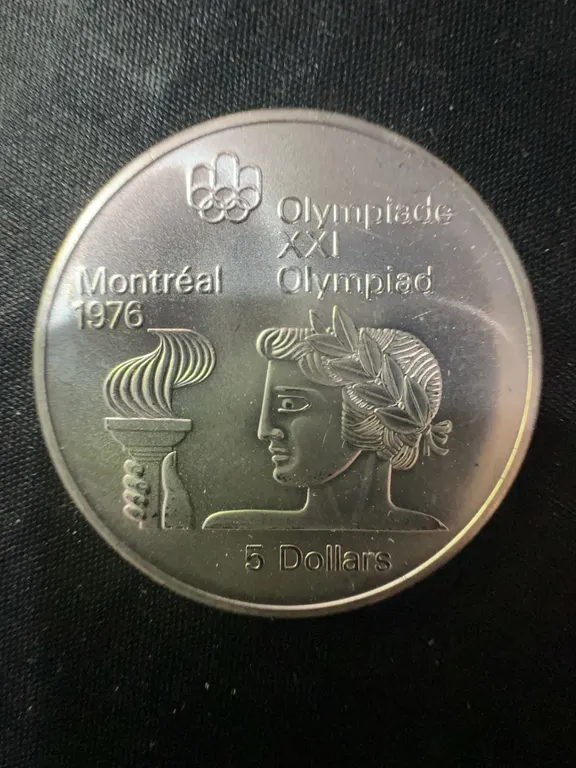 1976 Montreal Olympics .925 Sterling Silver $5 Coin, 24.3g