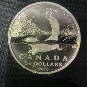 2015 Canada $50 Beaver Coin, .9999 Fine Silver, 16g