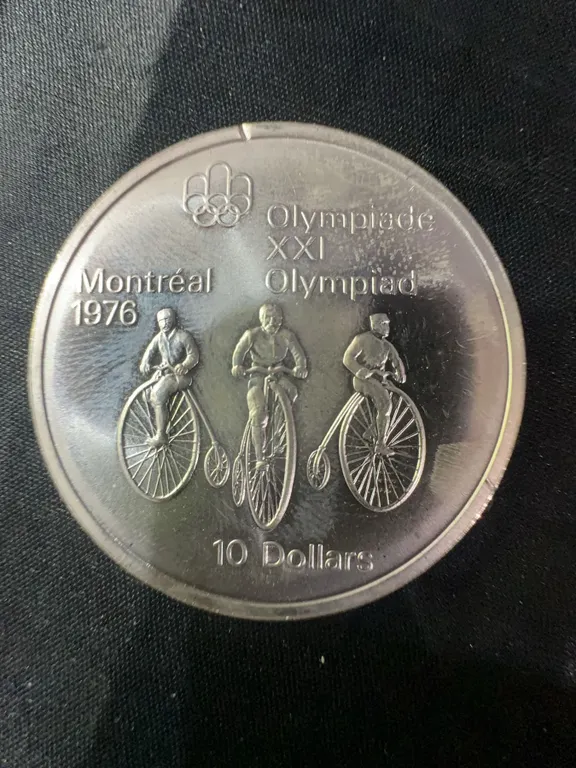 1976 Montreal Olympics $10 .925 Sterling Silver Coin, 48.6g