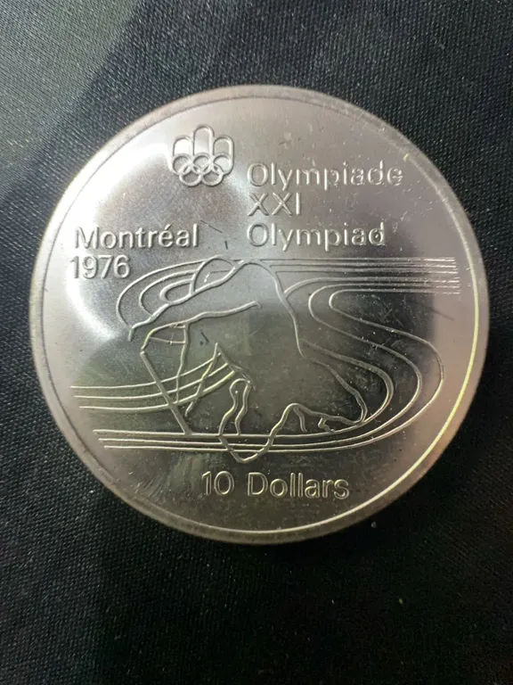 1976 Montreal Olympics $10 Sterling Silver Coin .925, 48.6g