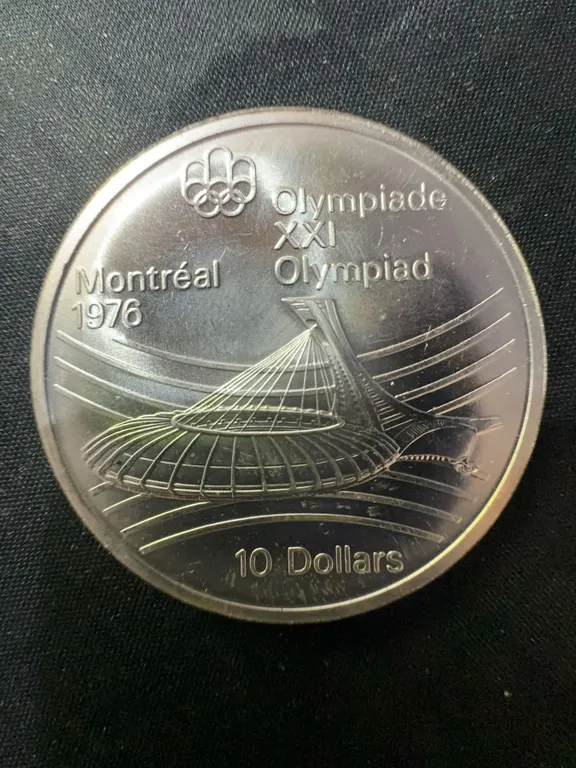 1976 Montreal Olympics $10 .925 Sterling Silver Coin 48.6g