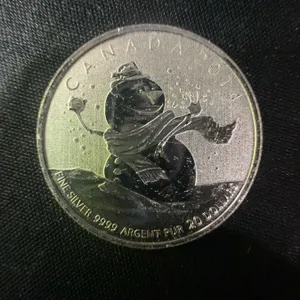 2014 Canada $20 .9999 Fine Silver 9g Snowman Coin