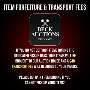 Item Forfeiture & Transport, Shipping, Delivery Fees & Conditions