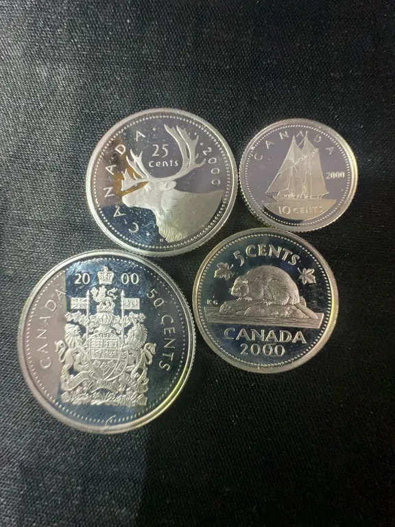 2000 Canada .925 Sterling Silver Proof 4-Coin Set, 23g Total