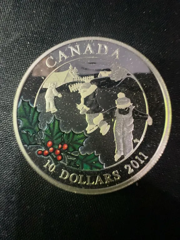 2011 Canada $10 .9999 Fine Silver 16g Holiday Coin