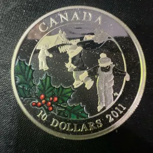 2011 Canada $10 .9999 Fine Silver 16g Holiday Coin