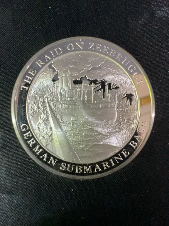 Mountbatten Medallic History .925 Sterling Silver Coin – Raid on Zeebrugge