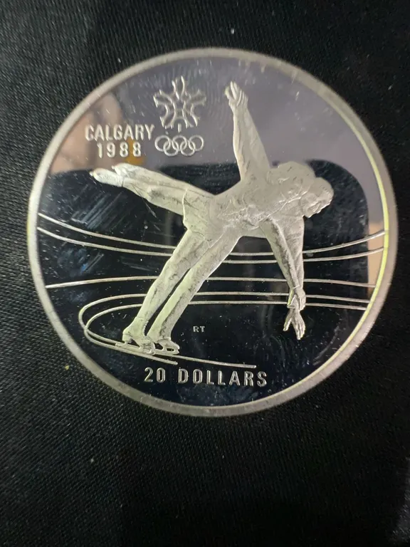 1988 Calgary Winter Olympics $20 Sterling Silver Coin, 34.07g