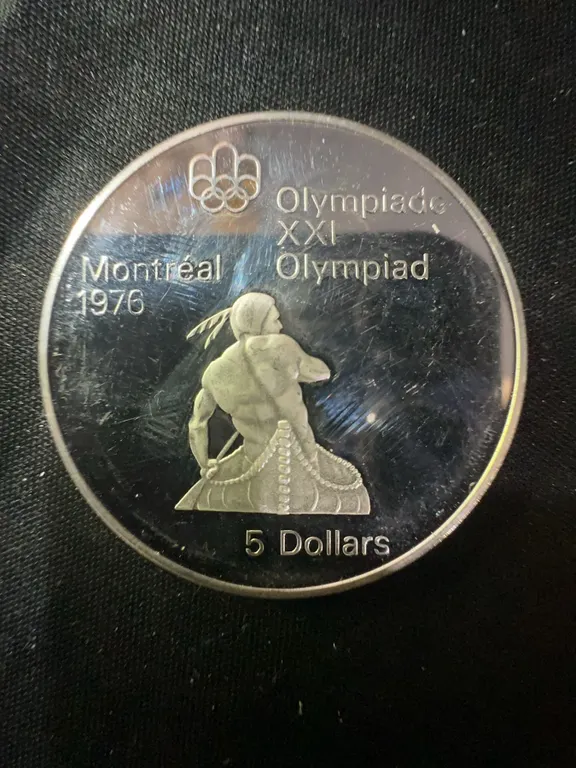 1976 Montreal Olympics .925 Sterling Silver $5 Coin, 24.3g
