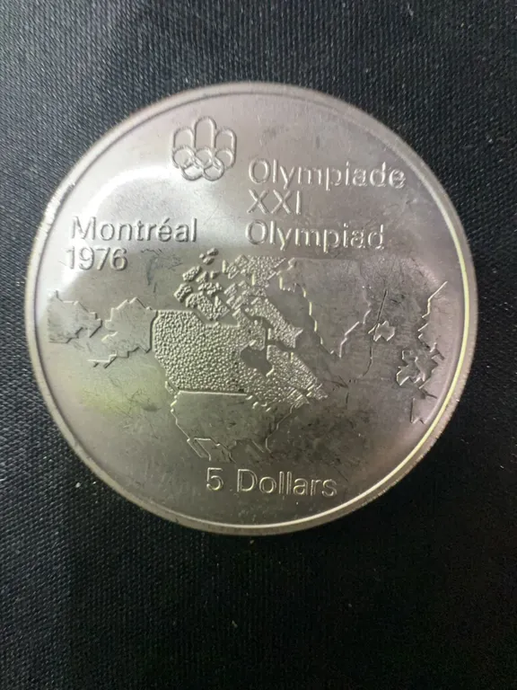 1976 Montreal Olympics $5 Coin .925 Sterling Silver 24.3g