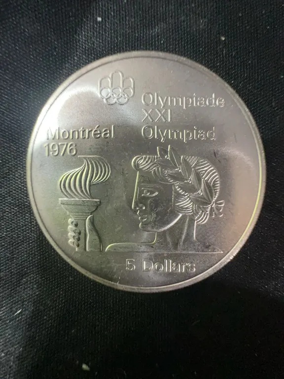 1976 Montreal Olympics .925 Sterling Silver $5 Coin, 24.3g