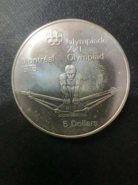 1976 Montreal Olympics $5 .925 Sterling Silver Coin, 24.3g