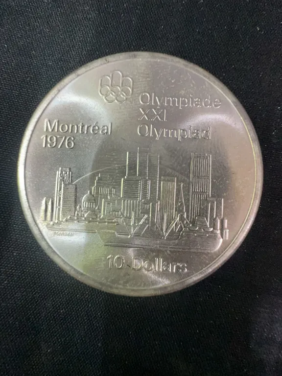 1976 Montreal Olympics $10 Sterling Silver Coin, 48.6g