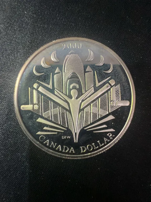 2000 Canada .925 Sterling Silver Proof Dollar, 25.2g