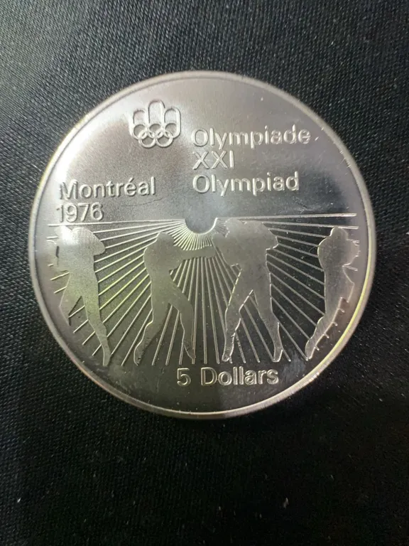 1976 Montreal Olympics $5 Coin, .925 Sterling Silver, 24.3g