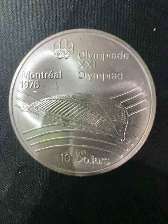 1976 Montreal Olympics $10 .925 Sterling Silver Coin, 48.6g