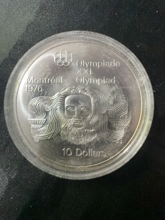 1976 Montreal Olympics $10 Coin, .925 Sterling Silver, 48.6g