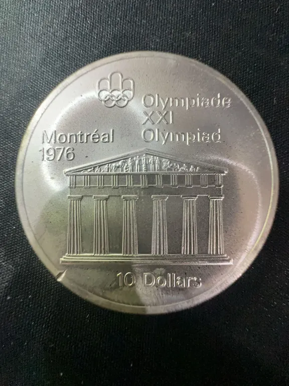 1976 Montreal Olympics $10 .925 Sterling Silver Coin 48.6g