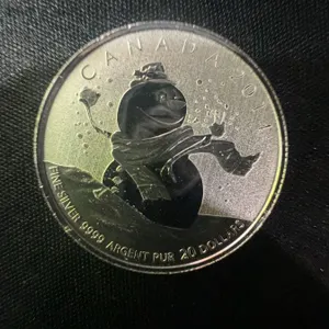 2014 Canada .9999 Fine Silver $20 Snowman Coin, 9g
