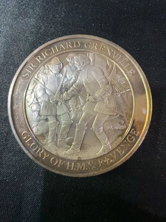 Sir Richard Grenville .925 Sterling Silver Medal, Mountbatten Medallic History Series