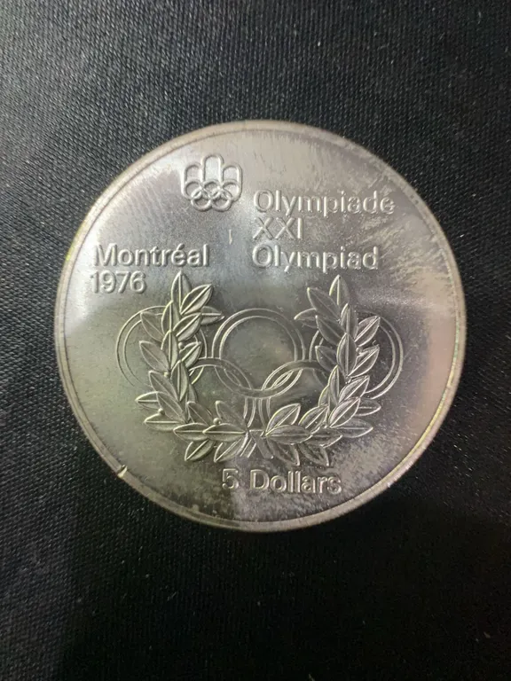 1976 Montreal Olympics .925 Sterling Silver $5 Coin, 24.3g
