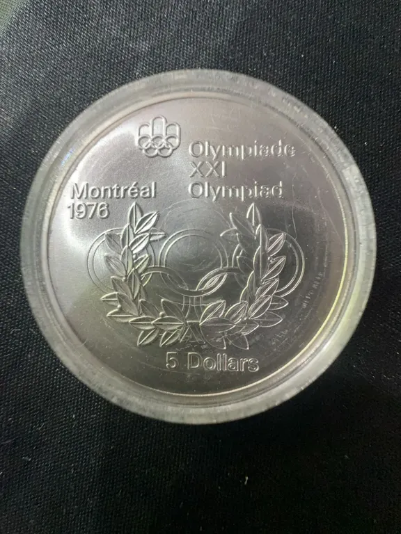 1976 Montreal Olympics $5 Sterling Silver Coin, 24.3g