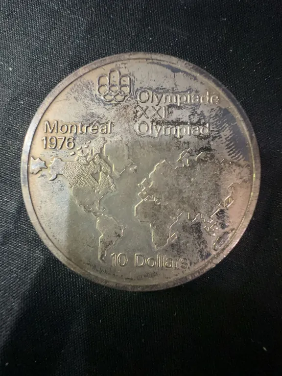 1976 Montreal Olympics $10 Coin, .925 Sterling Silver, 48.6g