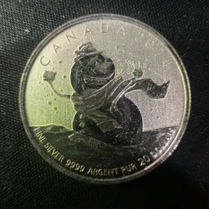 2014 Canadian $20 .9999 Fine Silver 9g Snowman Coin