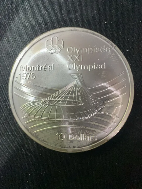 1976 Montreal Olympics $10 .925 Sterling Silver Coin, 48.6g