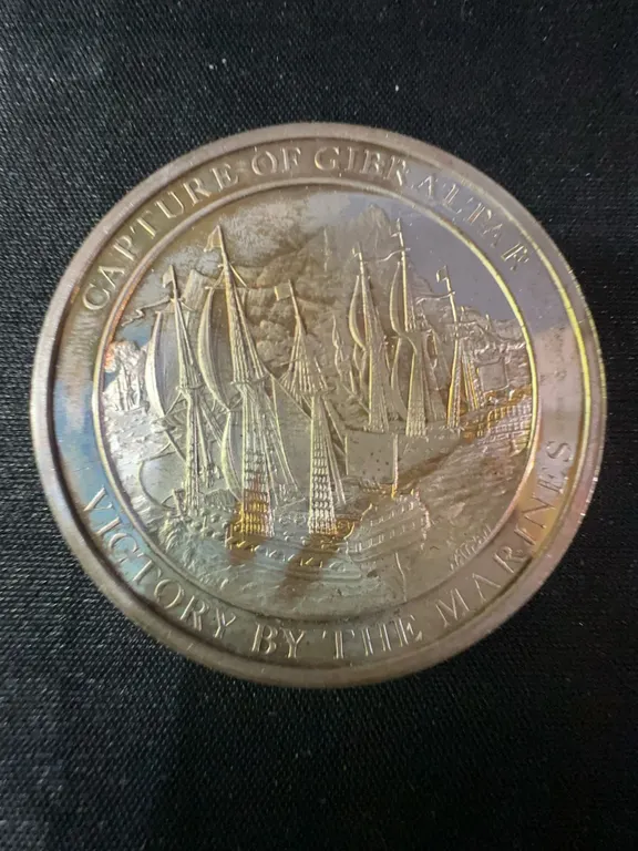 Mountbatten Medallic History Gibraltar Capture .925 Sterling Silver Coin