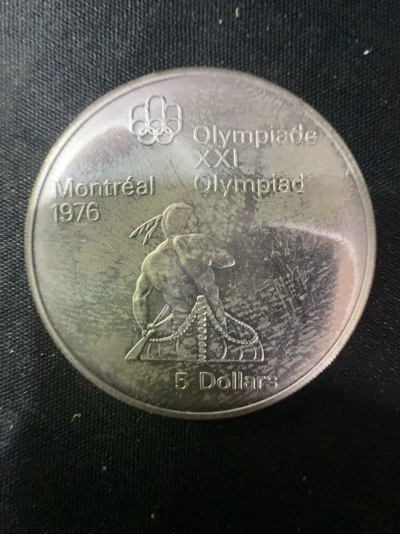 1976 Montreal Olympics .925 Sterling Silver $5 Coin, 24.3g